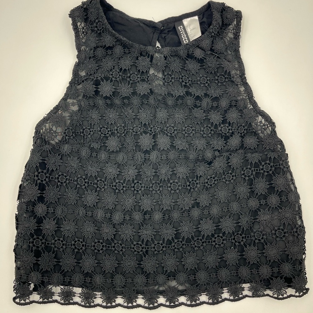 H&M Black Lace Crop Top